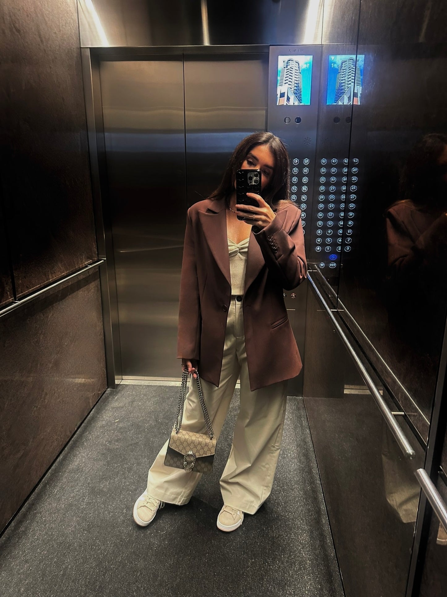 Oversized Blazer - Brown
